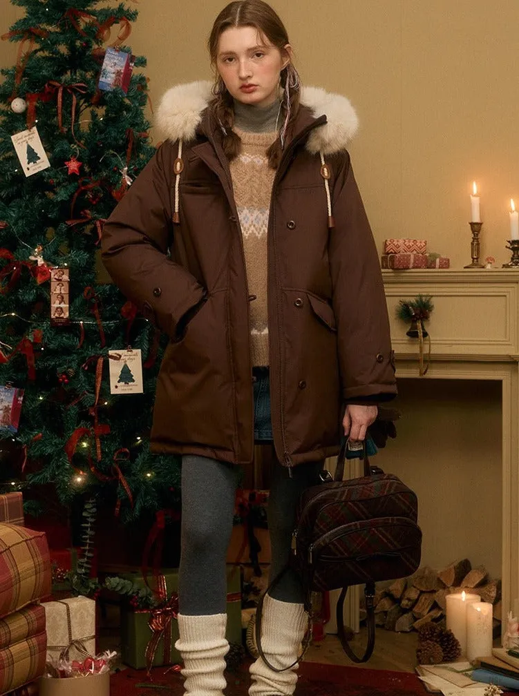 Midi  Fur Collar Jacket