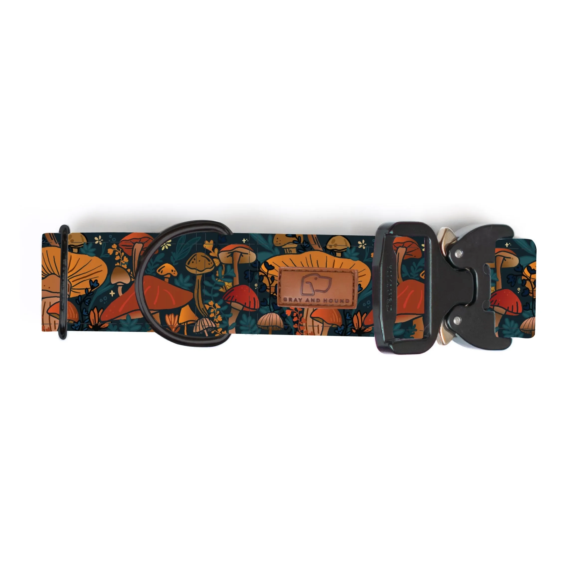 Midnight Mushroom Dog Collar