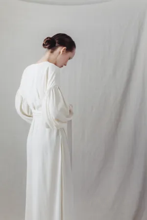 Mina wrap dress ivory