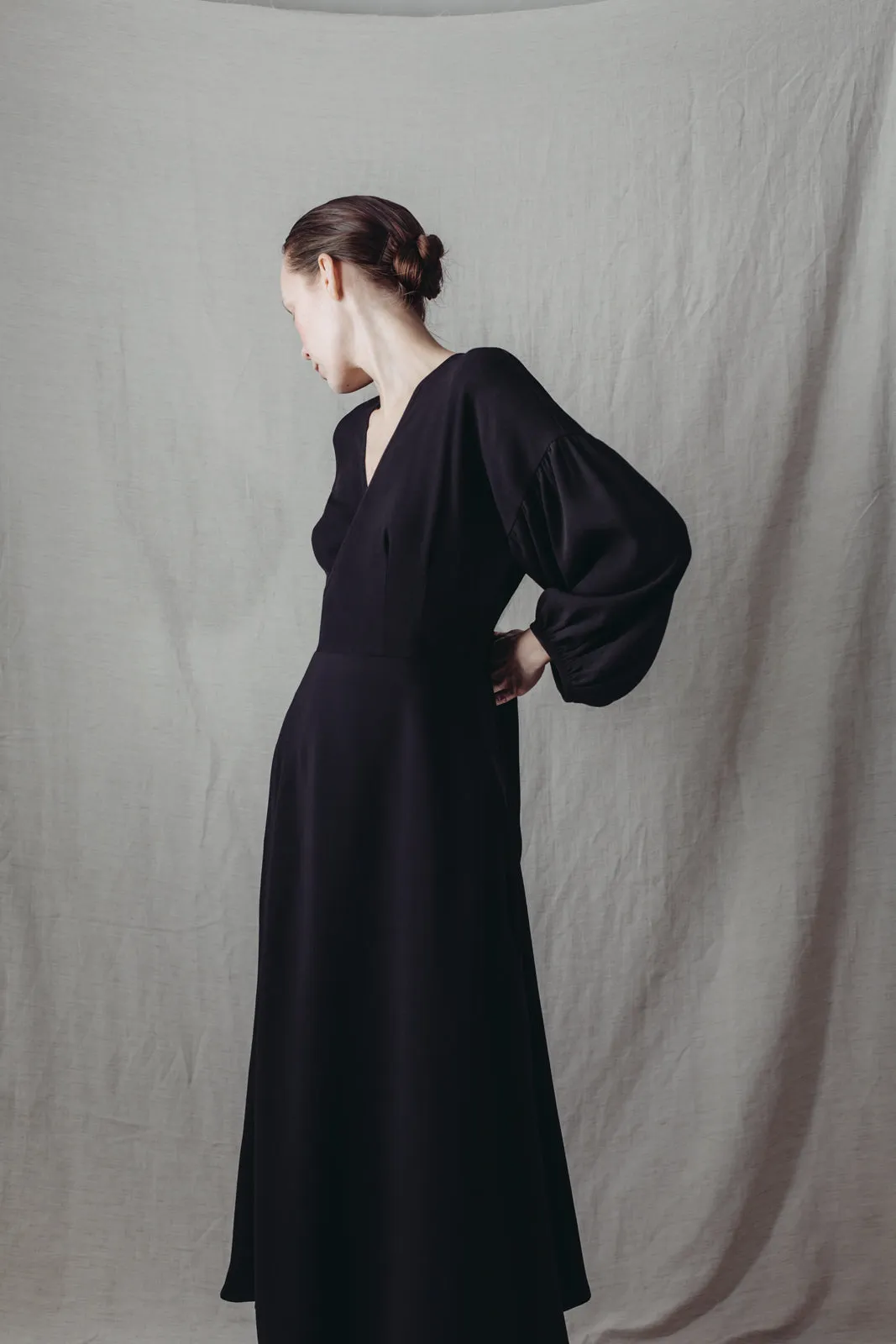 Mina wrap dress ivory