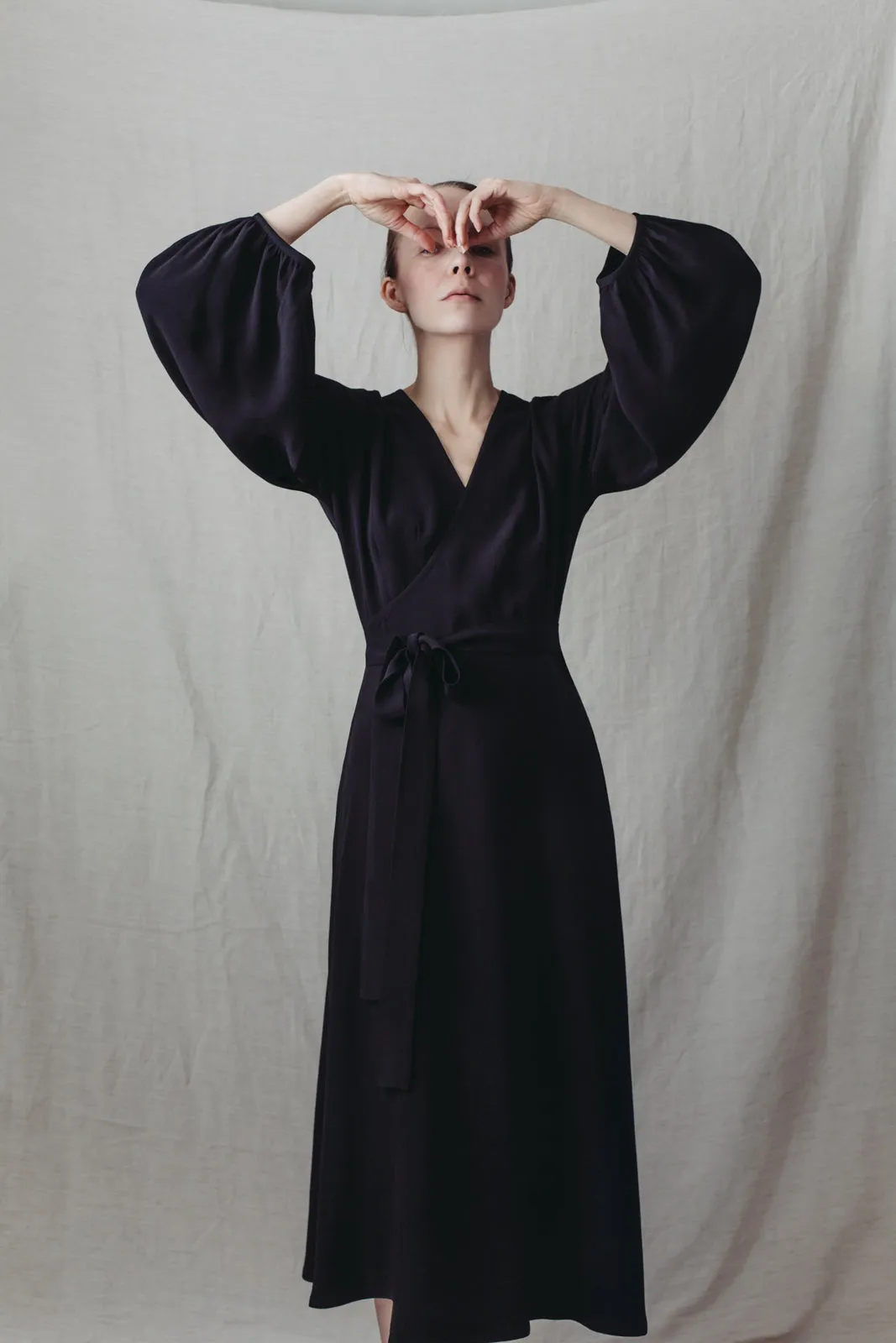 Mina wrap dress ivory