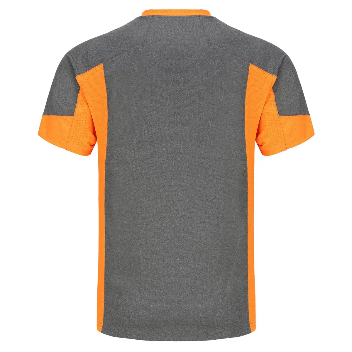 MP205_OR, T-SHIRT PESSO BREEZE, GREY-ORANGE