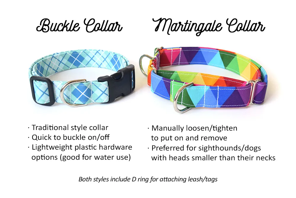 Navy Blue & White Arrows Dog Collar