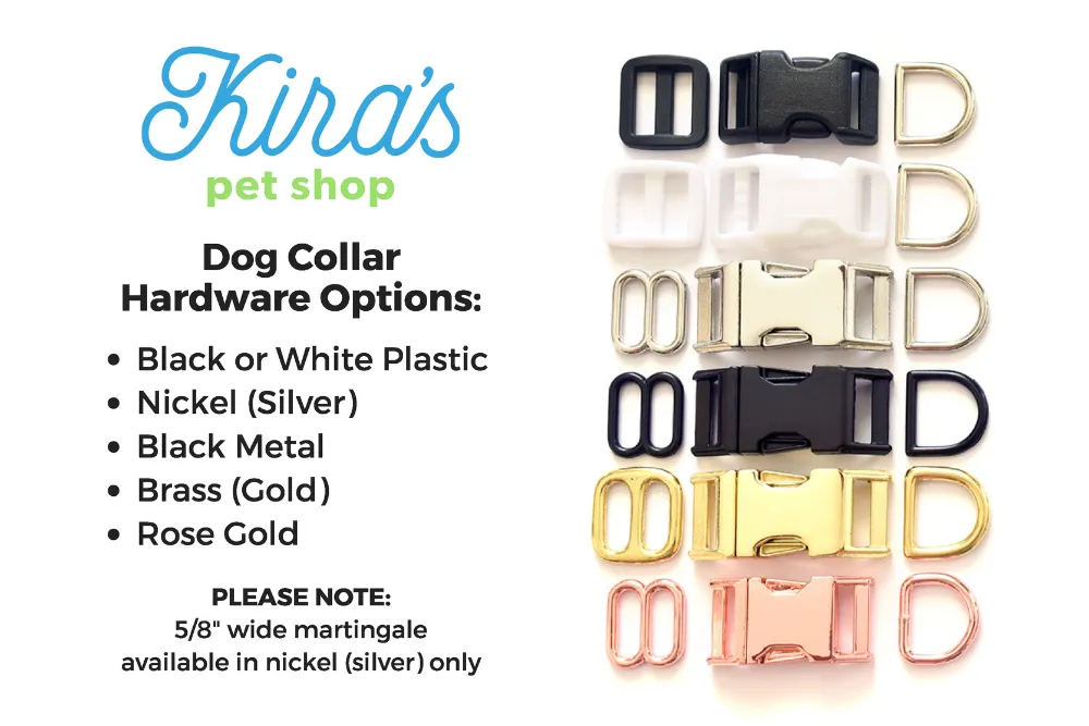 Navy Blue & White Arrows Dog Collar
