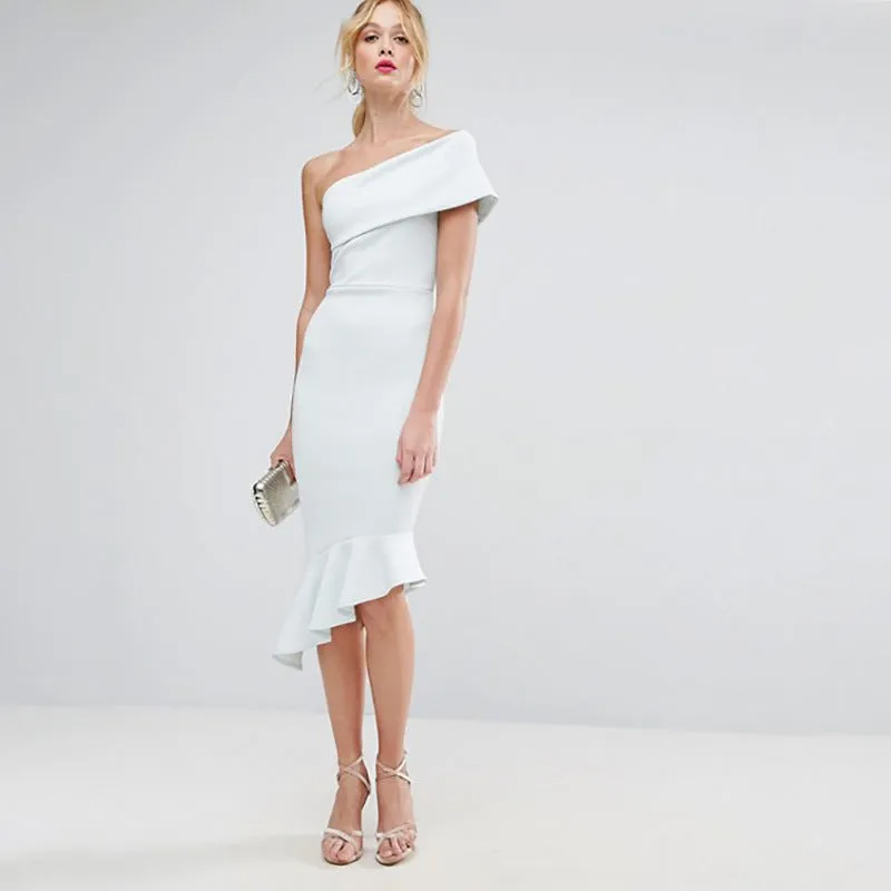 New style one shoulder dress sexy style Bodycon dress
