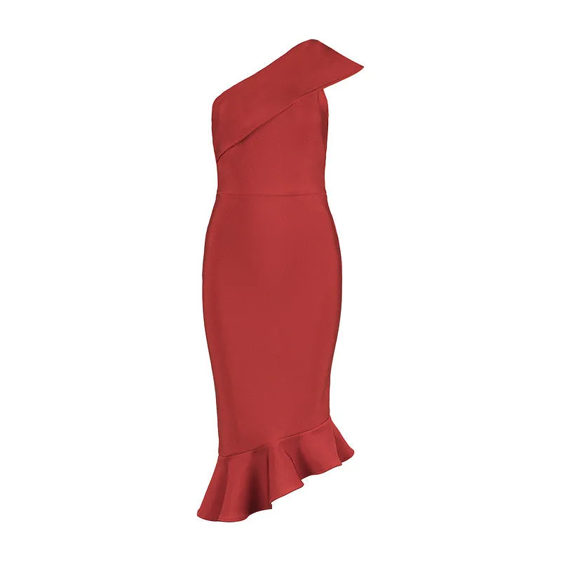 New style one shoulder dress sexy style Bodycon dress