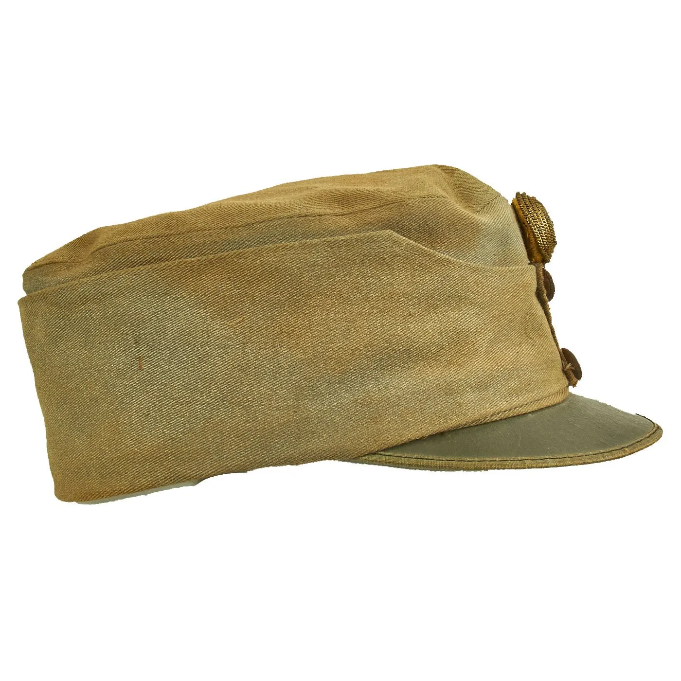 Original Austrian WWI Mountain Infantry Officer M1915 Field Cap with Edelweiss Pin - Landesschützen