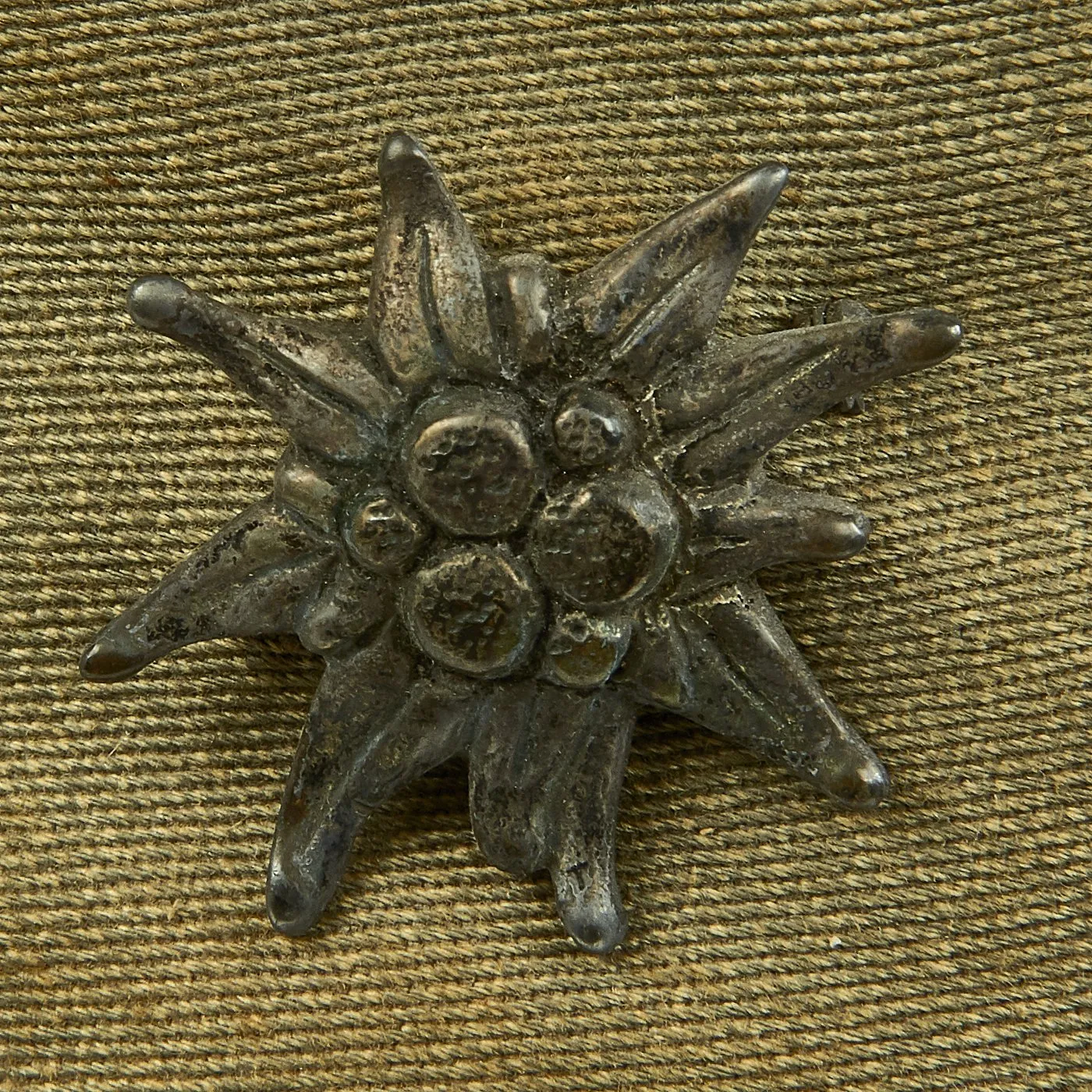 Original Austrian WWI Mountain Infantry Officer M1915 Field Cap with Edelweiss Pin - Landesschützen