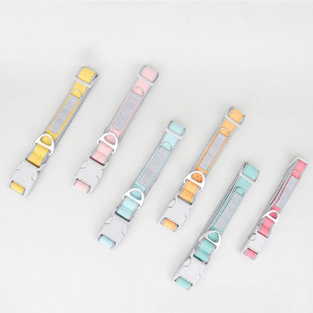 PAWS ASIA Wholesale Bulk Eco Friendly Suede Unique Reflective Stylish Heavy Duty Dog Collar