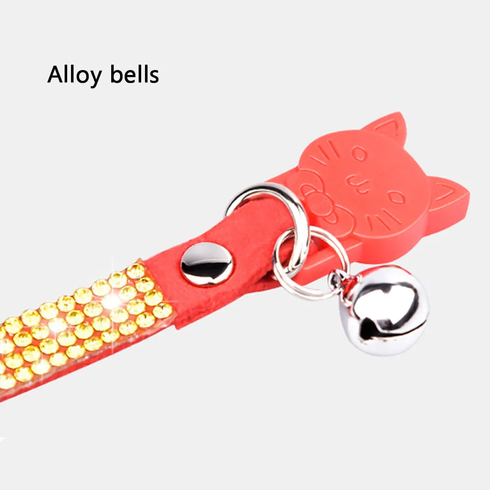 PAWS ASIA Wholesale Pet Accessories Breakaway Luxury Rhinestone Dog Cat Collar With Bells