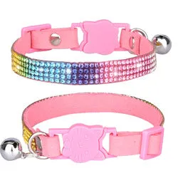 PAWS ASIA Wholesale Pet Accessories Breakaway Luxury Rhinestone Dog Cat Collar With Bells
