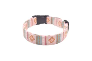 Pink Southwest Tribal Dog Collar