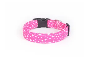Pink Stars & Dots Dog Collar