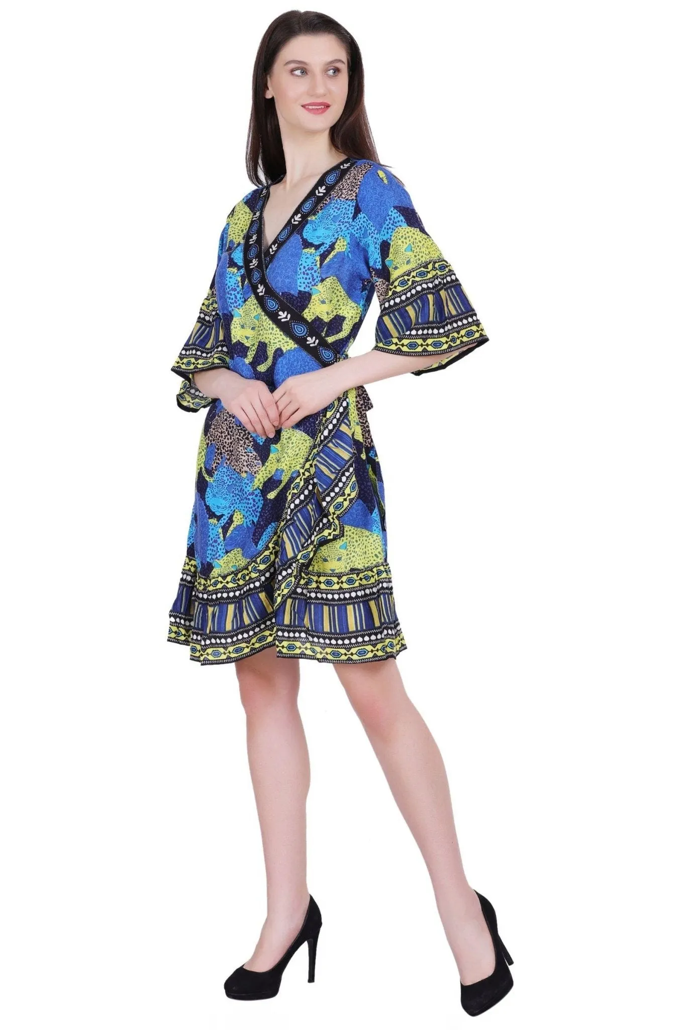 Printed Wrap Dress 262103
