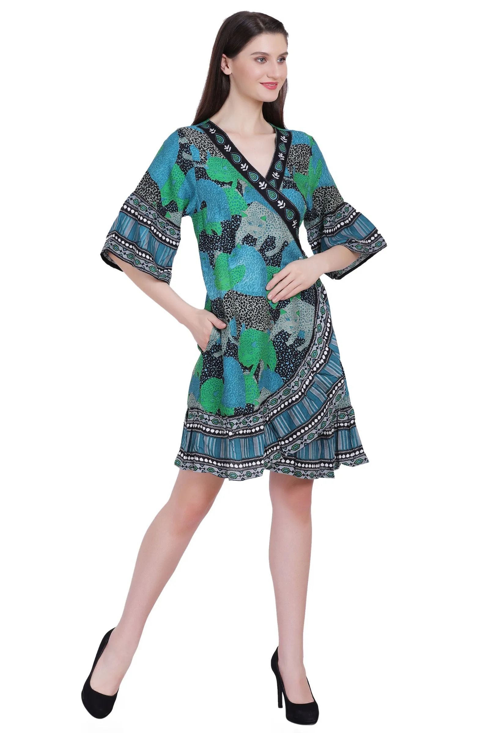 Printed Wrap Dress 262103