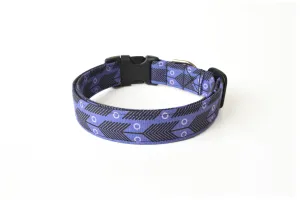 Purple & Black Arrows Dog Collar