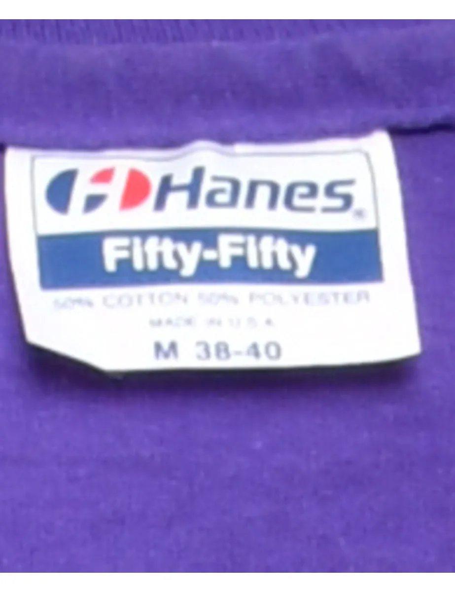 Purple Printed T-shirt - M