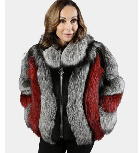 Qurlmae Real Fox Fur Jacket