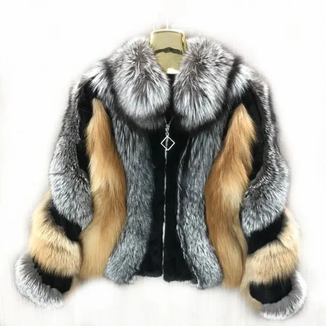 Qurlmae Real Fox Fur Jacket