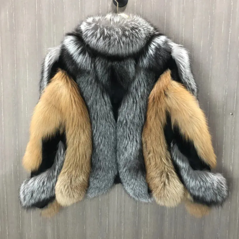 Qurlmae Real Fox Fur Jacket