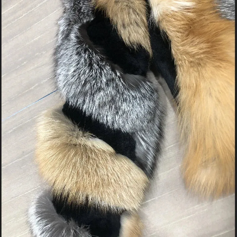 Qurlmae Real Fox Fur Jacket