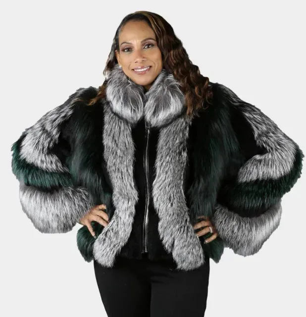 Qurlmae Real Fox Fur Jacket
