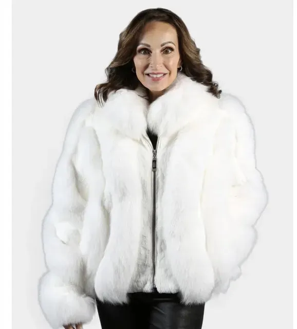 Qurlmae Real Fox Fur Jacket