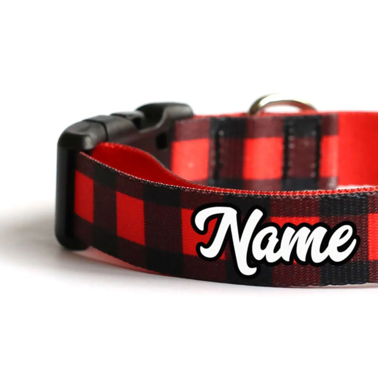 Red Buffalo Plaid Dog Collar