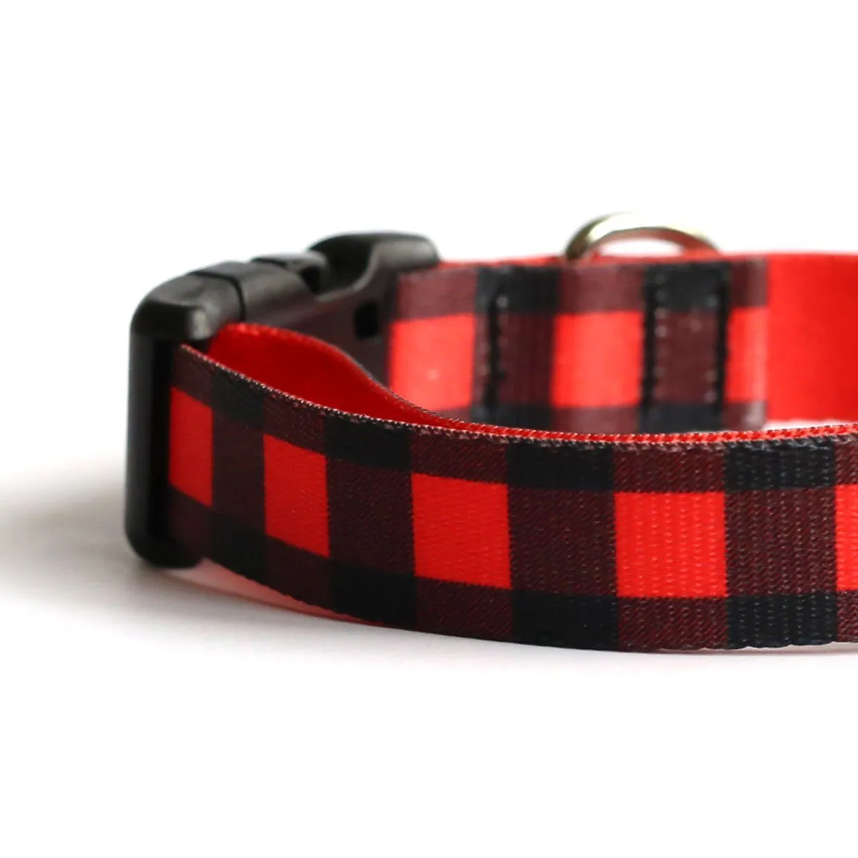 Red Buffalo Plaid Dog Collar