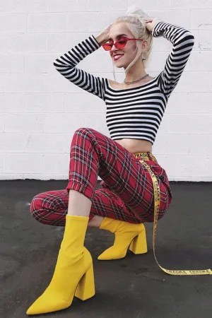 Red Tartan Check Pants