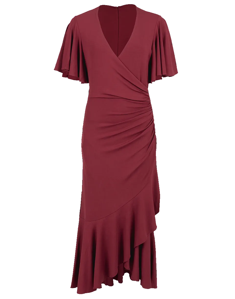 Ruffle Wrap Dress