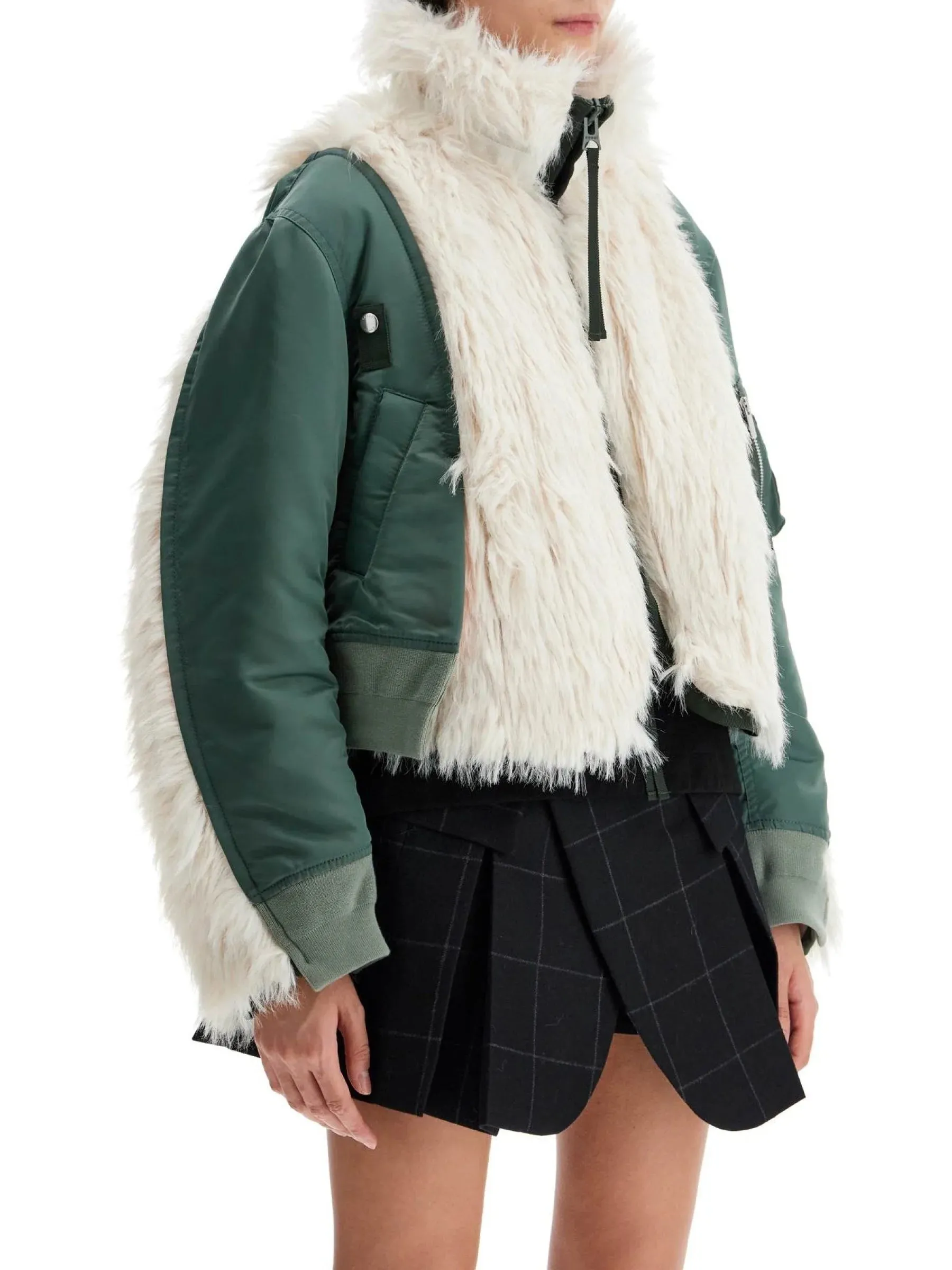 Sacai Faux Fur Insert Coat