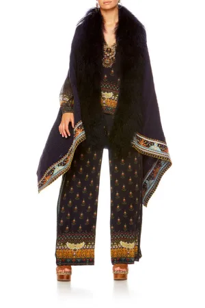 Shearling Cape- Bliss Of Bohemia