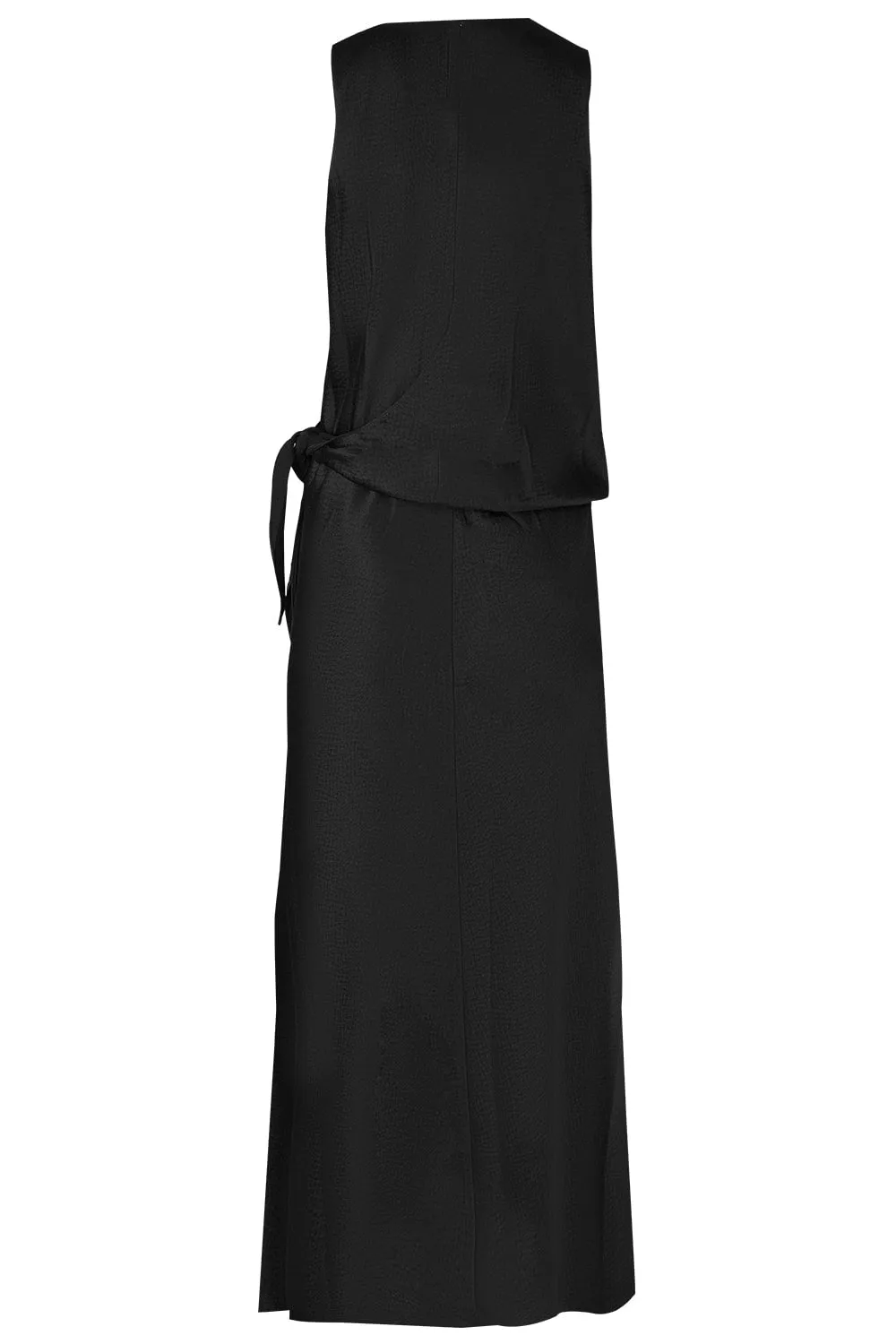 Sleeveless Wrap Dress - Black