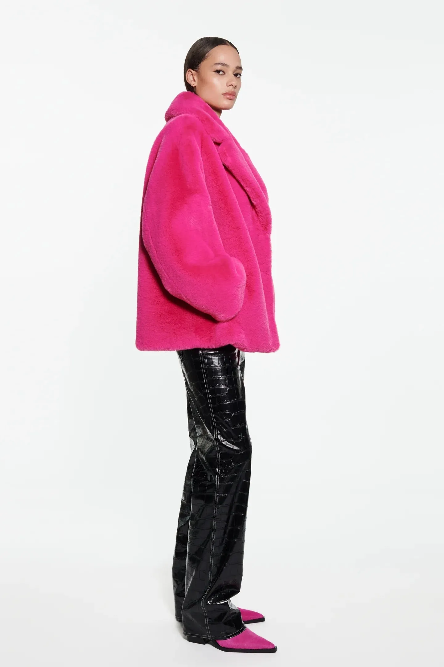 Stand Studio - Savannah Jacket: Fuchsia