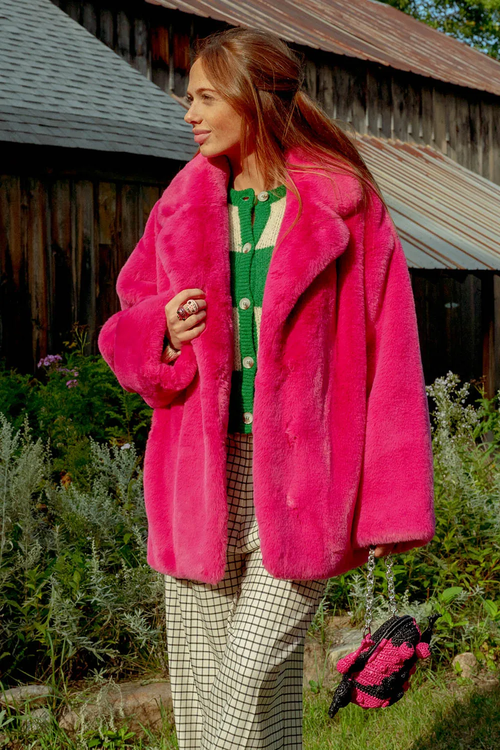 Stand Studio - Savannah Jacket: Fuchsia
