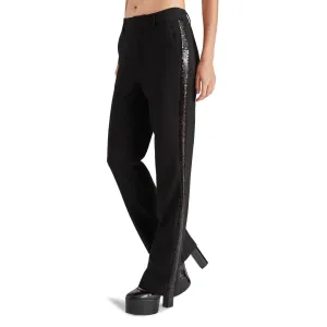 Steve Madden Waverly Mid Rise Kick-Flare Sequin Side Panel Pants