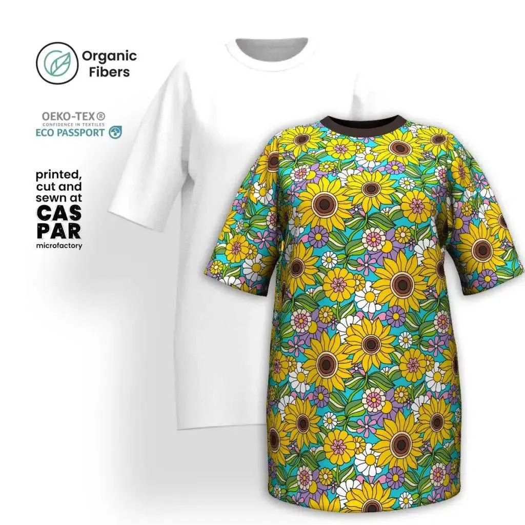 SUNDANCE turquoise - T-shirt dress (organic cotton)