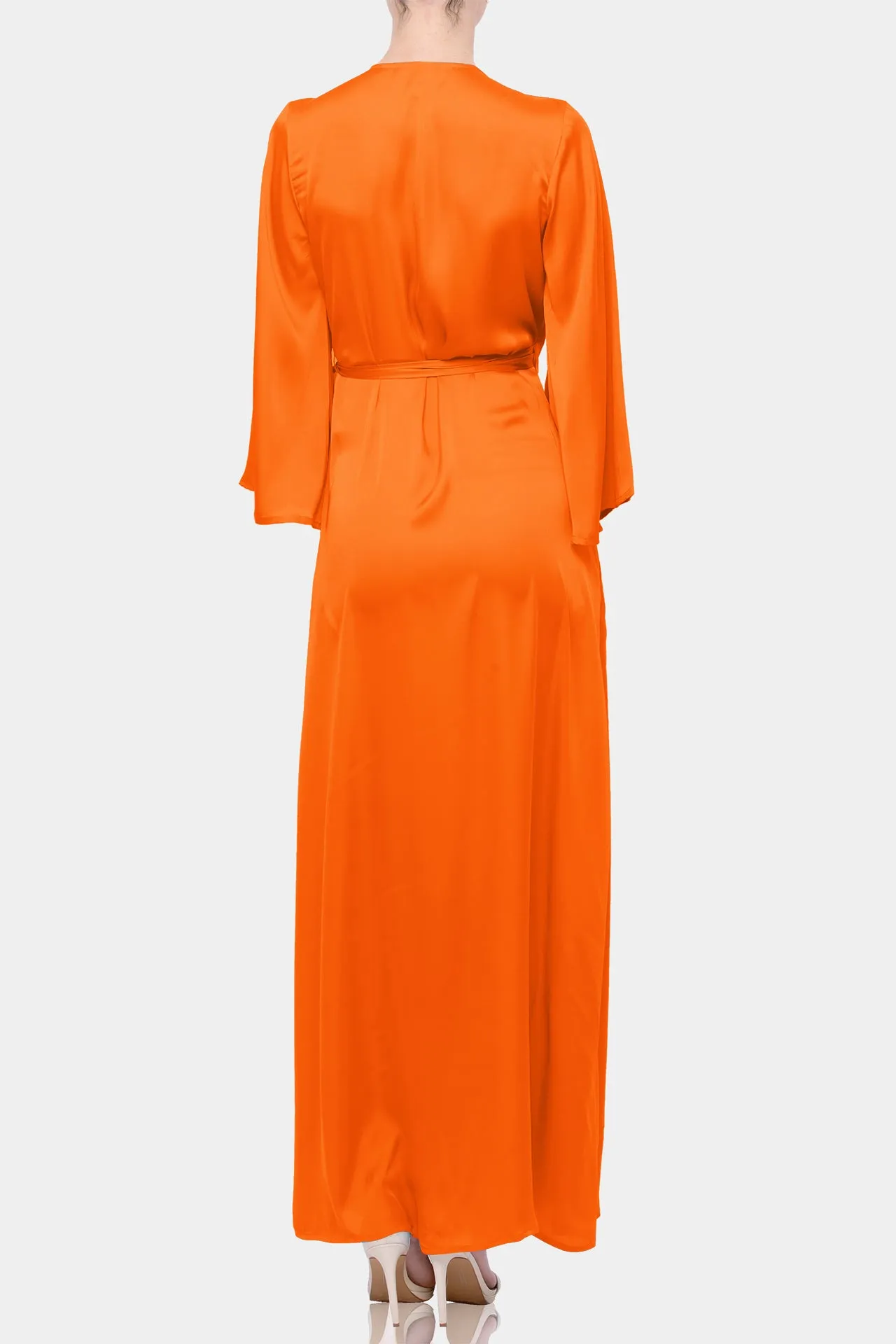 Sunset Long Sleeve Wrap Dress