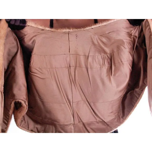 Vintage Mink Stole Autumn Haze Mink  Shawl Collar 1950S