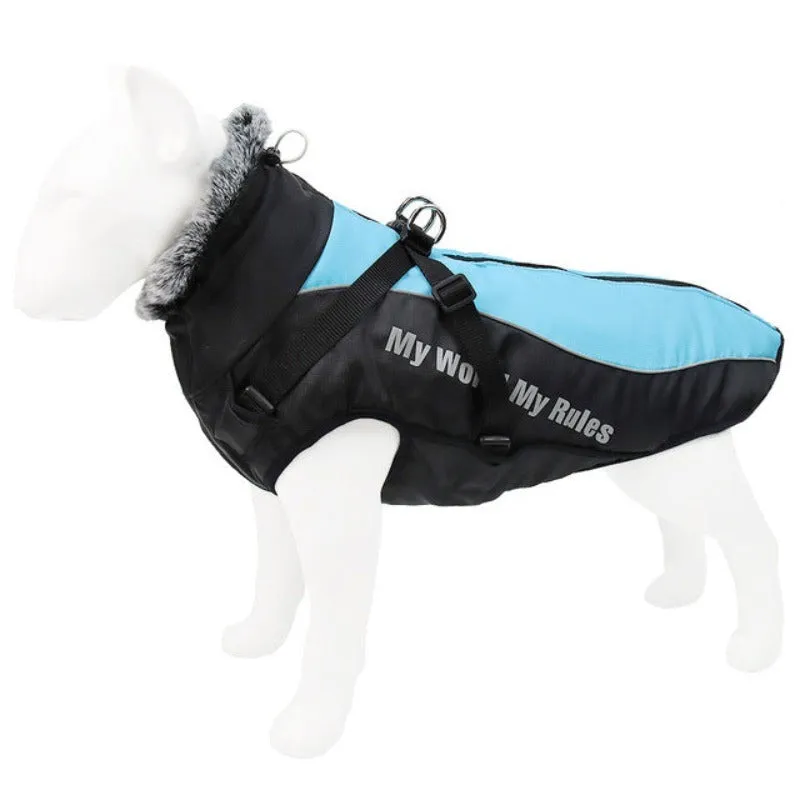 Warm Fur Collar Pet Dog Coat
