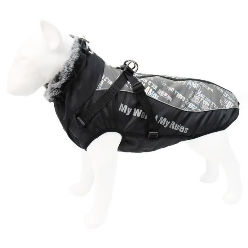 Warm Fur Collar Pet Dog Coat