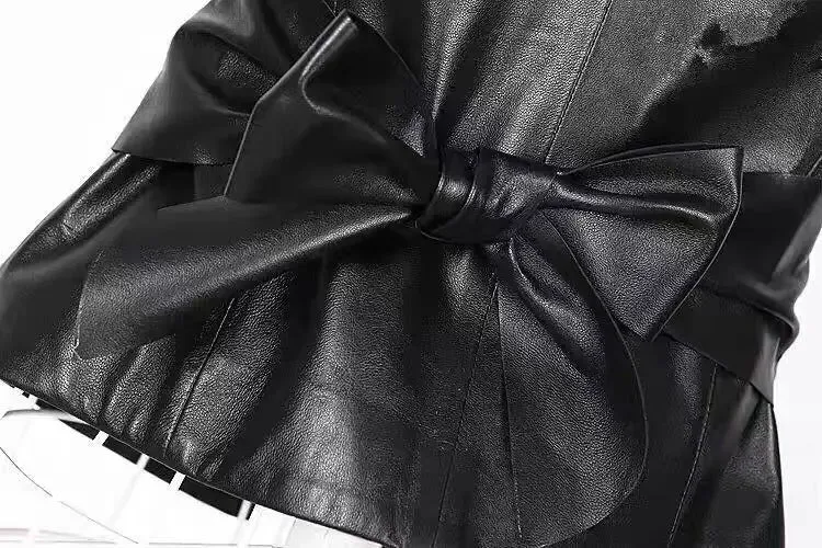 Women Leather Jacket Fur Collar Stitching Simulation Leather Oversized Raccoon Autumn Winter Solid Color Sleeveless Vest Coat