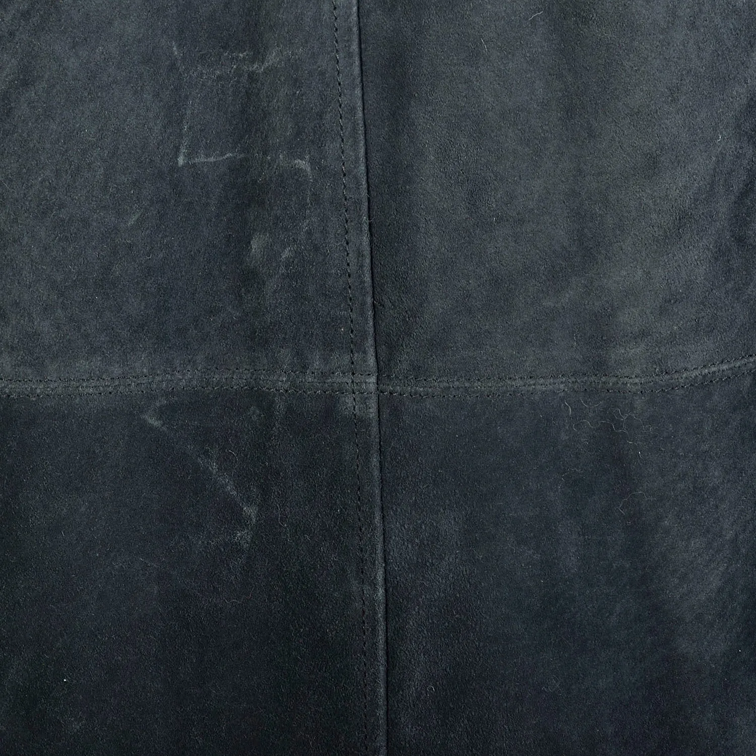 XL 1990s Fur Trimmed Winter Jacket Mongolian Lamb Black Suede Leather Car Coat