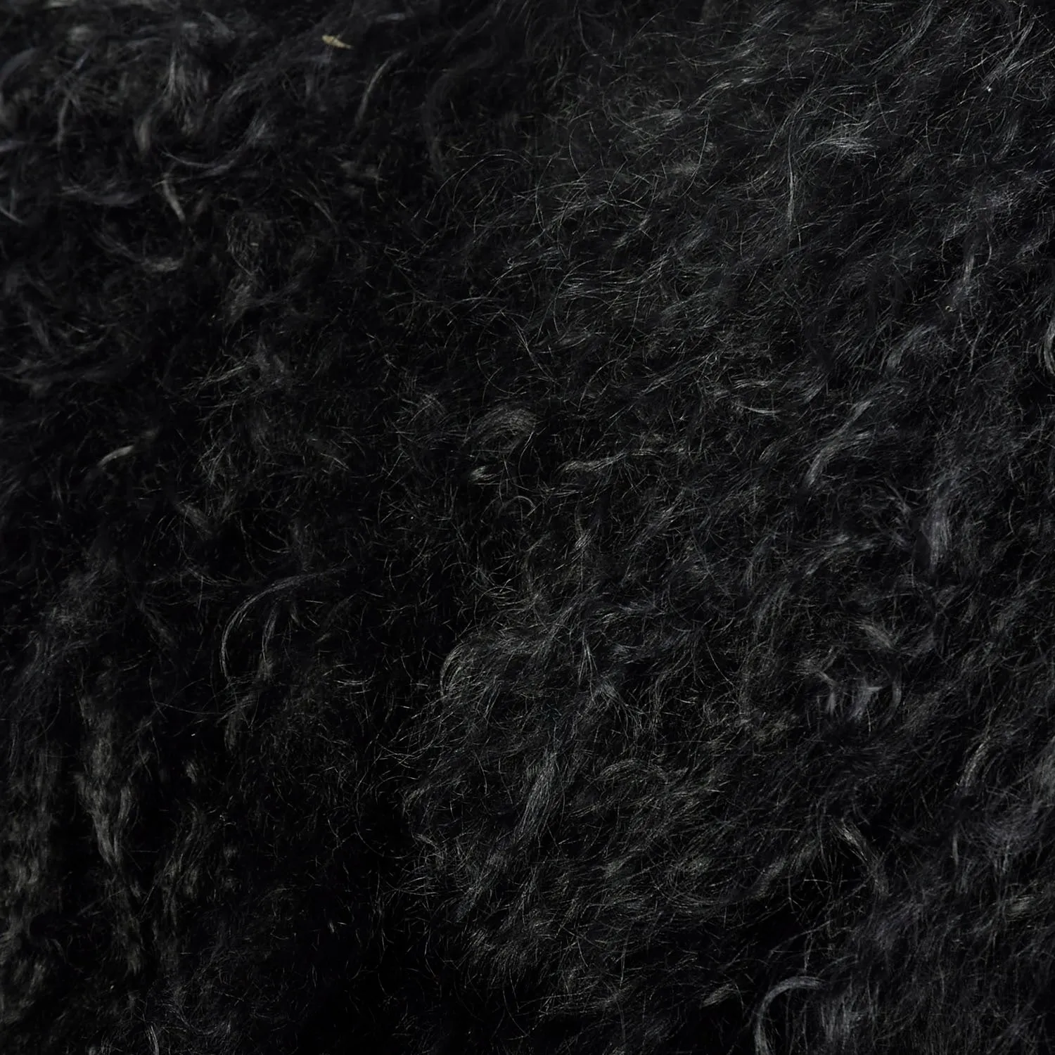 XL 1990s Fur Trimmed Winter Jacket Mongolian Lamb Black Suede Leather Car Coat